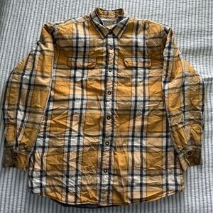 Timberland Yellow and Black Casual Button Down Shirt